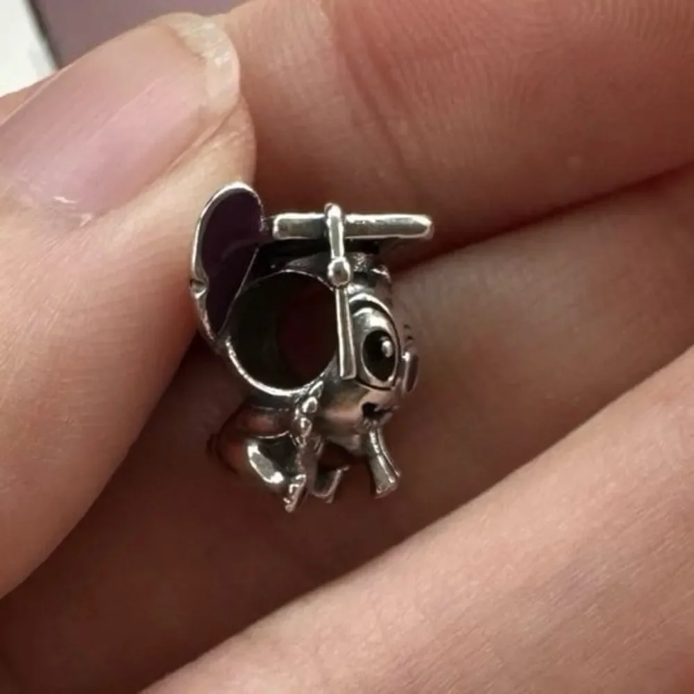 NWOT Stitch Graduation Silver Pandora FIT Charm
